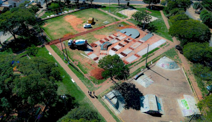 Praça da Fogueira passa por revitalização para ampliar espaço de lazer
