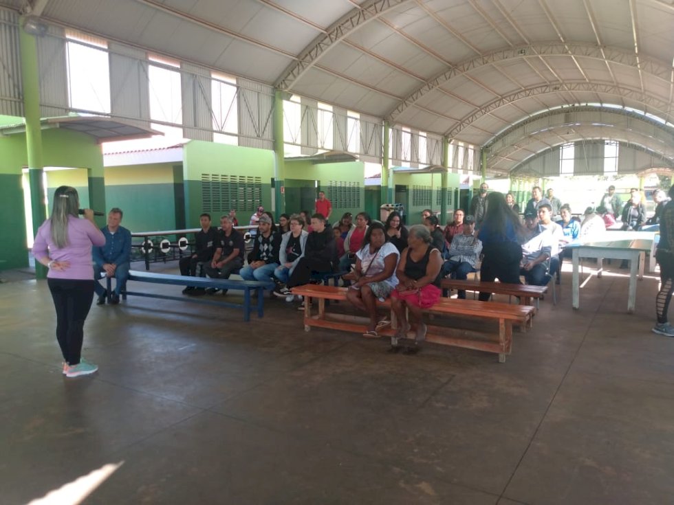 Aulão da conscientização em Nova Casa Verde reúne pais e alunos da Escola Estadual Luís Carlos Sampaio