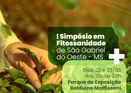 I Simpósio em Fitossanidade ocorre nos dias 22 e 23 na cidade de São Gabriel do Oeste